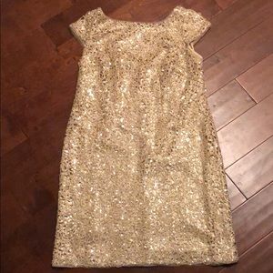 Adrianna Papell gold dress